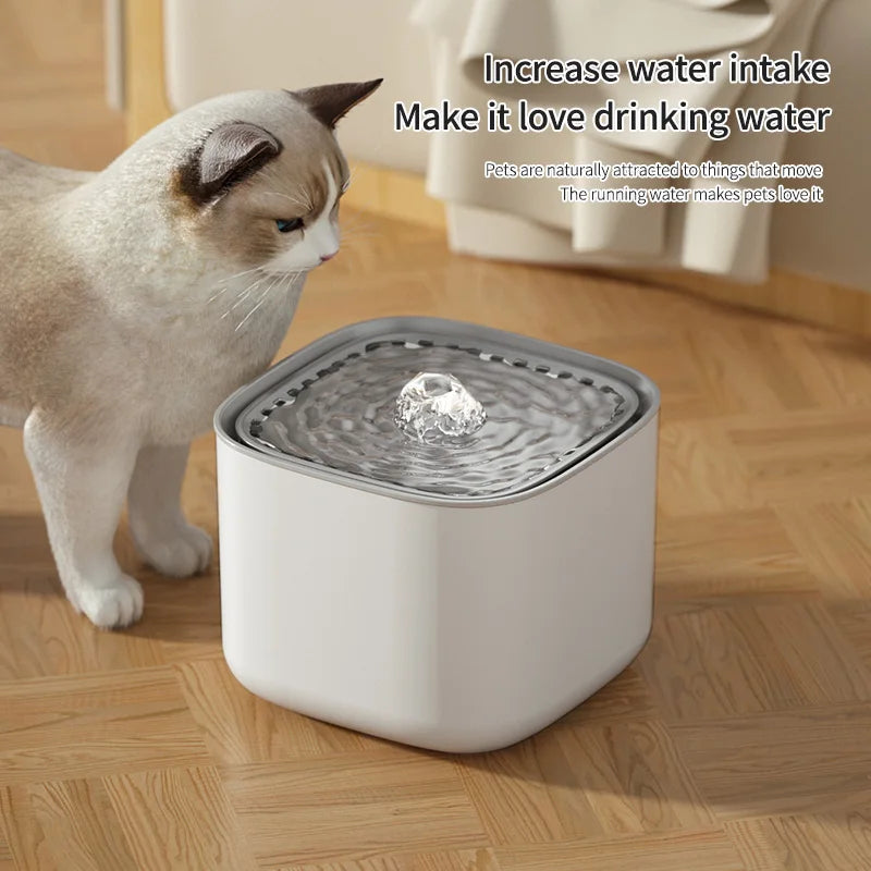 3L Automatic Cat Water Fountain with Filtration System and Quiet Operation - USB Electric Water Dispenser for Cats