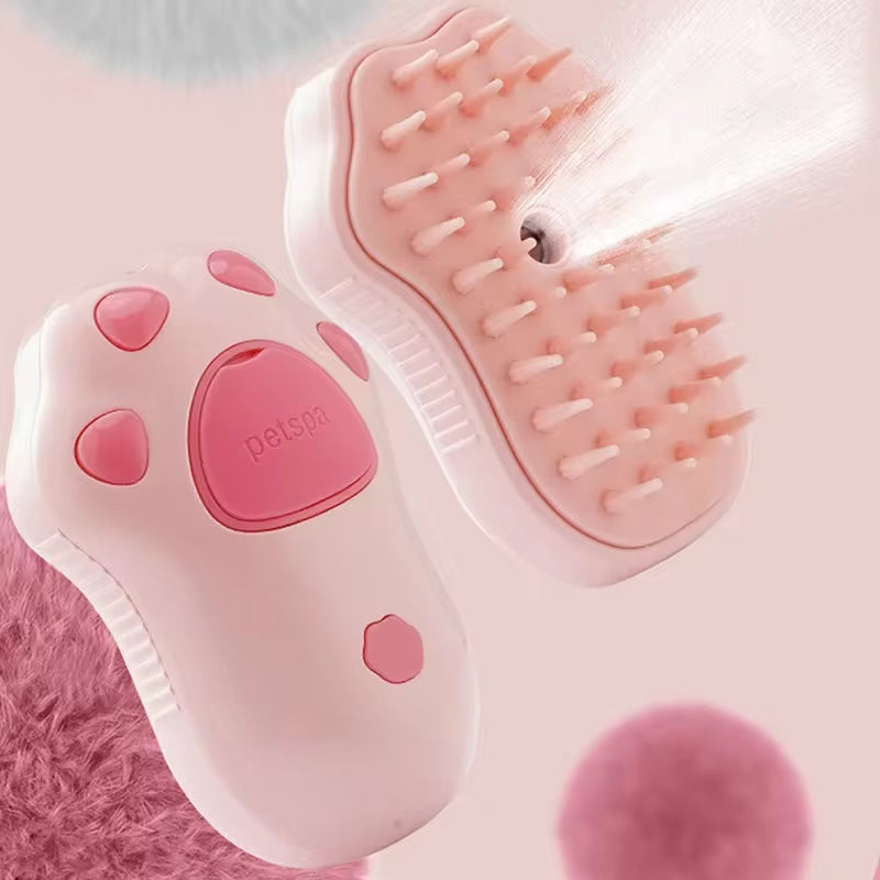 Pet Steam Brush – 3-in-1 Hair Remover & Massager for Cats & Dogs