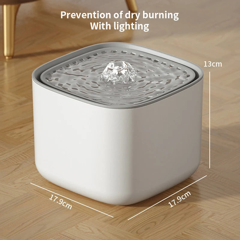 3L Automatic Cat Water Fountain with Filtration System and Quiet Operation - USB Electric Water Dispenser for Cats