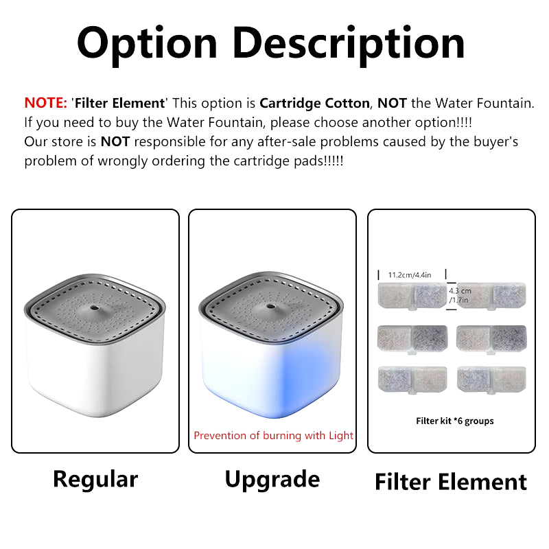 3L Automatic Cat Water Fountain with Filtration System and Quiet Operation - USB Electric Water Dispenser for Cats