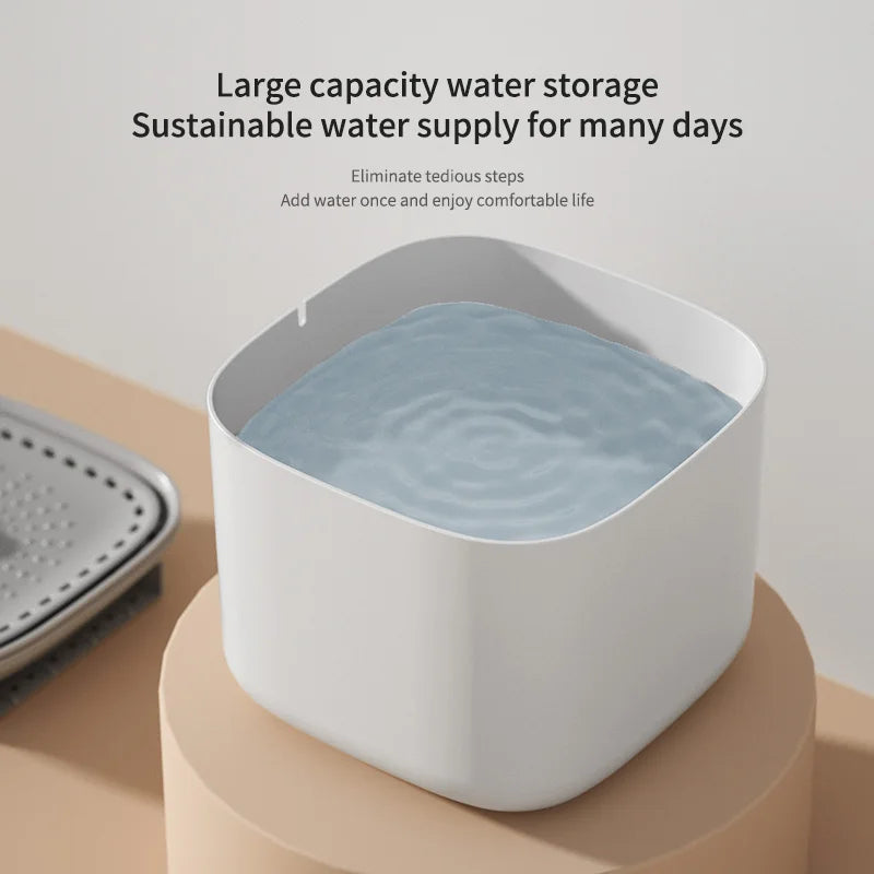 3L Automatic Cat Water Fountain with Filtration System and Quiet Operation - USB Electric Water Dispenser for Cats