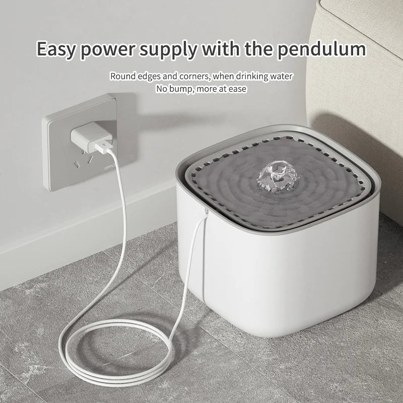 3L Automatic Cat Water Fountain with Filtration System and Quiet Operation - USB Electric Water Dispenser for Cats